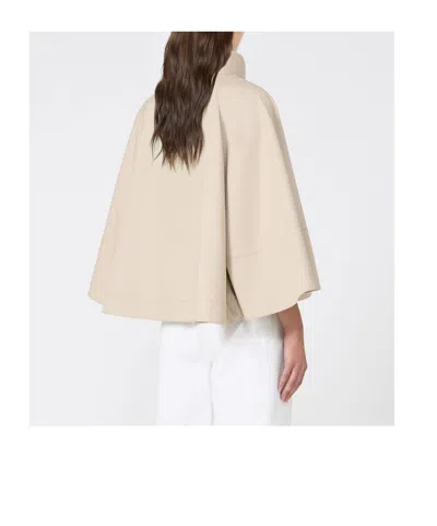 Max Mara Flared Shawl In Neutral