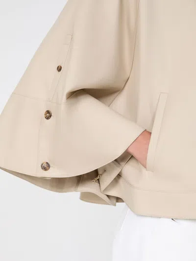 Max Mara Flared Shawl In Neutral