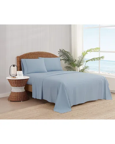 Oceanfront Resort Solid Percale Sheet Set In Blue