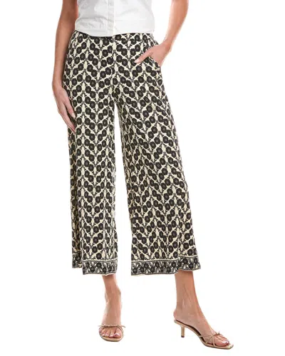 Max Studio Pull-on Crop Wide Leg Pant In Multi