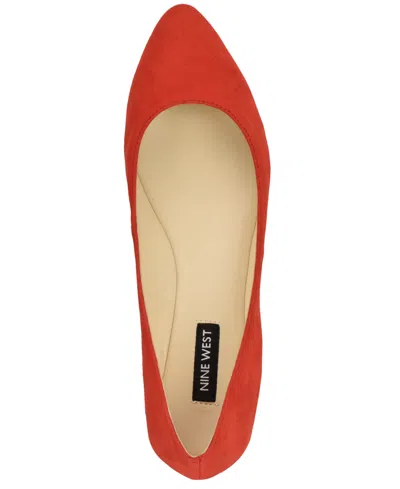 Nine West Speak Up Ballet Flat In Red
