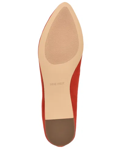 Nine West Speak Up Ballet Flat In Red