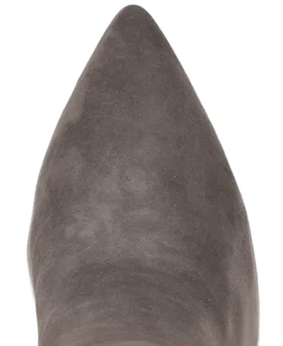 Nine West Gerty Pointed Toe Knee High Boot In Dark Gray Suede