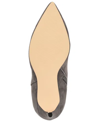Nine West Gerty Pointed Toe Knee High Boot In Dark Gray Suede