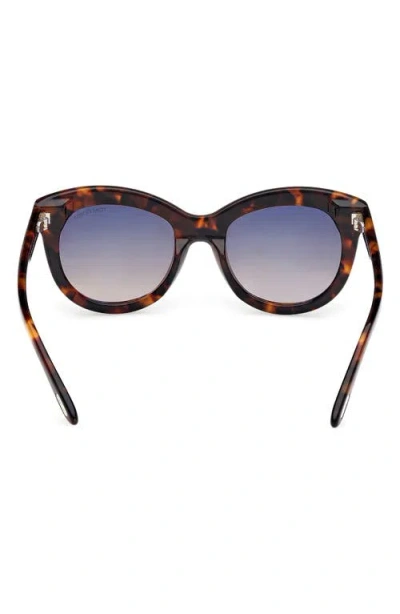 Tom Ford Eyewear Odette Oval Frame Sunglasses In Brown