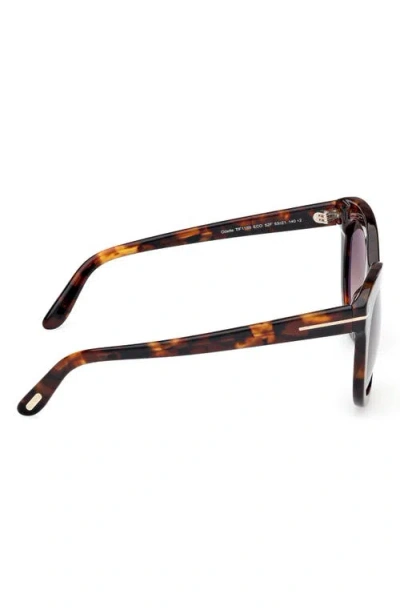Tom Ford Eyewear Odette Oval Frame Sunglasses In Brown
