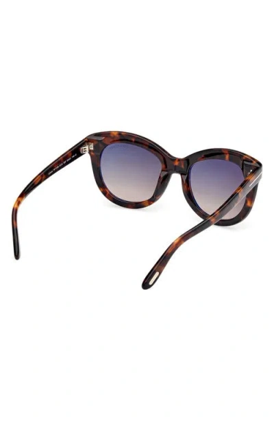 Tom Ford Eyewear Odette Oval Frame Sunglasses In Brown