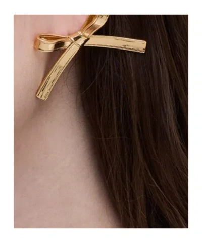 Marc Jacobs Bow Stud Earrings In Gold