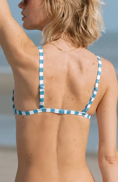 Pepper Triangle Bikini Top In Blue