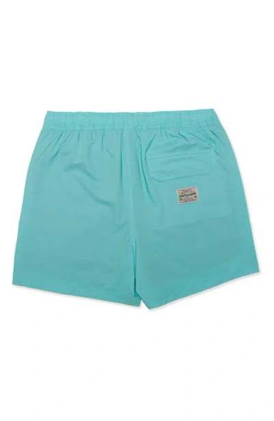 Party Pants Happy Hour Solid Swim Trunks In Blue