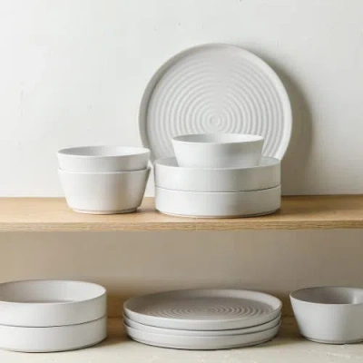 Stone Lain Elica 24-piece Dinnerware Set Stoneware In White
