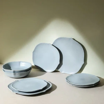 Stone Lain Baskerville Stoneware 24-piece Dinnerware Set In White