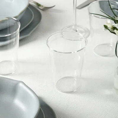 Stone Lain Baskerville Stoneware 32-piece Dinnerware Set, Includes Glassware In Blue