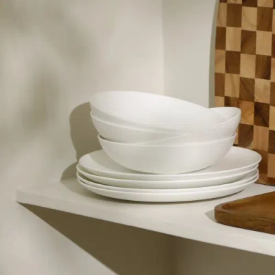 Stone Lain Taglio Bone China 24-piece Dinnerware Set In White
