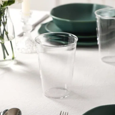 Stone Lain Baskerville Stoneware 32-piece Dinnerware Set, Includes Glassware In Green