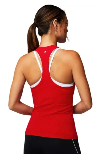 Fabletics Feather Tech+ Racerback Tank In Red