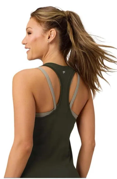 Fabletics Feather Tech+ Racerback Tank In Green