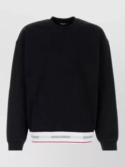 Dsquared2 Dsquared Black Cotton Oversize Sweatshirt In Black