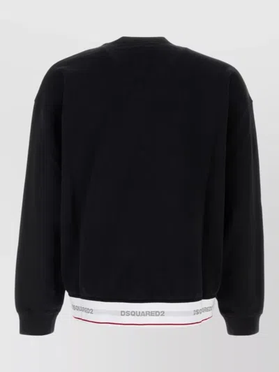Dsquared2 Dsquared Black Cotton Oversize Sweatshirt In Black