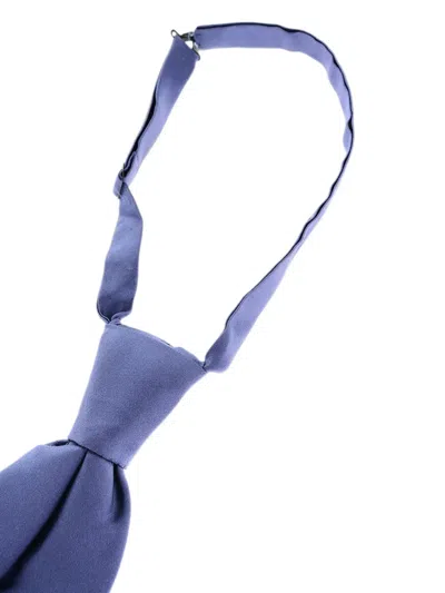 Corneliani Ascot Adjustable Silk Tie In Blue