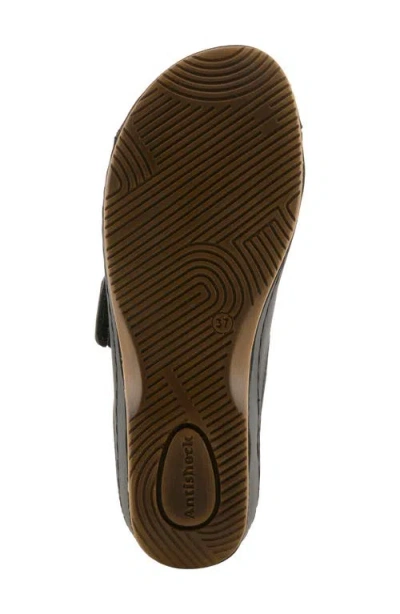 Flexus By Spring Step Double Strap Wedge Sandal In Black