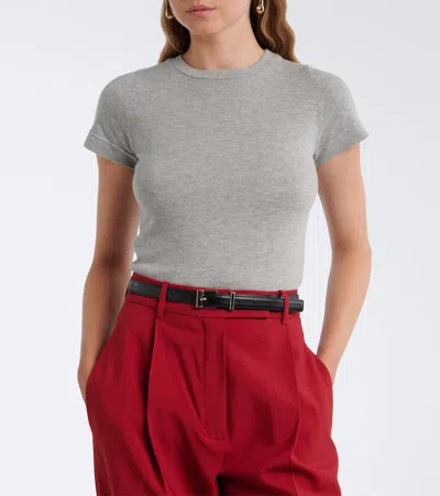 Extreme Cashmere Gray Basic T-shirt In Multi