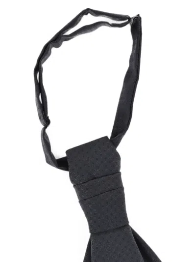 Corneliani Patterned Wool-blend Ascot Tie In Black