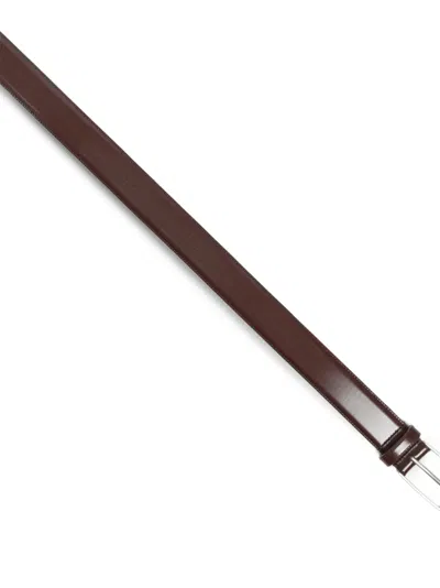 Sandro Glazed Leather Belt In 브라운