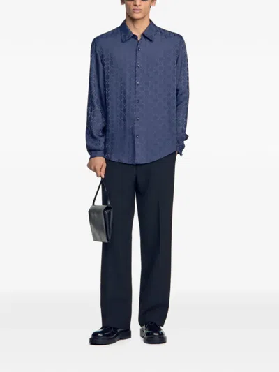 Sandro 패턴 셔츠 In Blue
