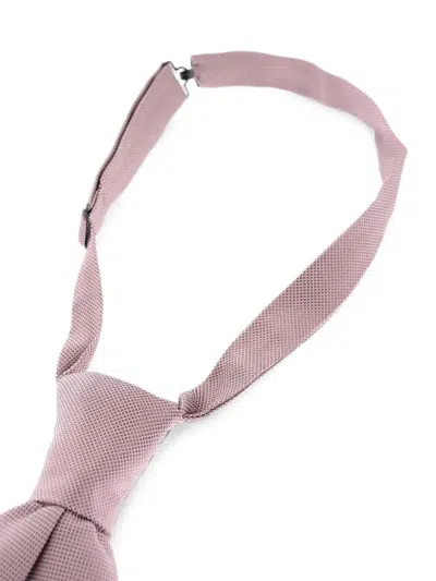 Corneliani Checked Silk Ascot Tie In Brown