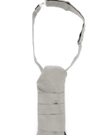Corneliani Textured Silk Pointed-tip Tie In Gray