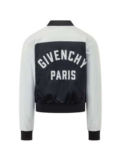 Givenchy Two-toned Zipped Track Jacket In Blue