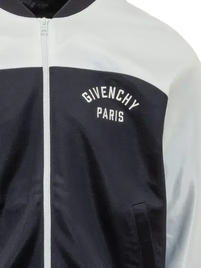 Givenchy Two-toned Zipped Track Jacket In Blue