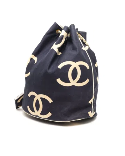 Chanel Cc Drawstring Bucket Bag In Multi