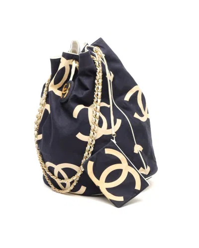Chanel Cc Drawstring Bucket Bag In Multi