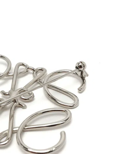 Loewe Anagram Brooch In Silver