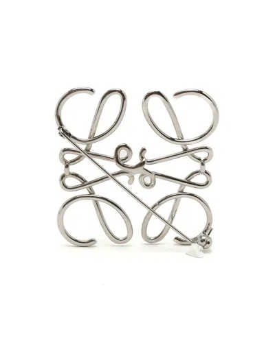 Loewe Anagram Brooch In Silver