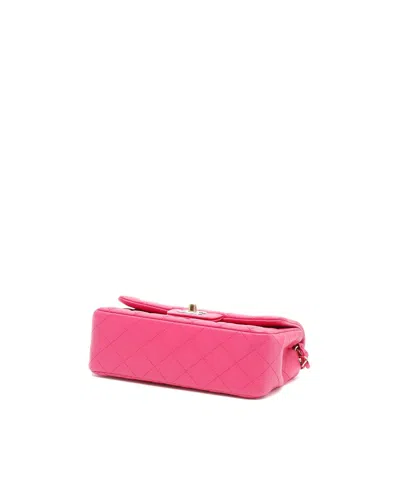 Chanel Classic Mini Rectangular Single Flap Bag In Pink