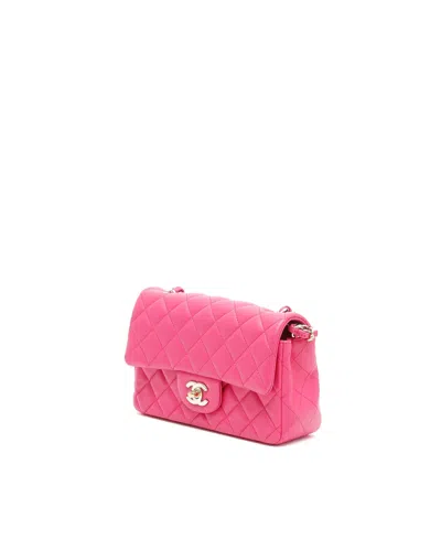Chanel Classic Mini Rectangular Single Flap Bag In Pink