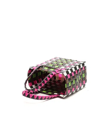 Marni Micro Basket Bag In Multi