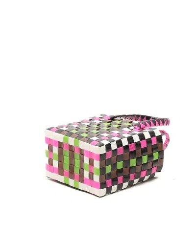 Marni Micro Basket Bag In Multi
