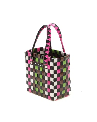 Marni Micro Basket Bag In Multi