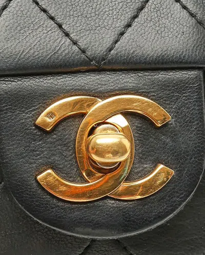 Chanel Mini Square Single Flap Bag In Black