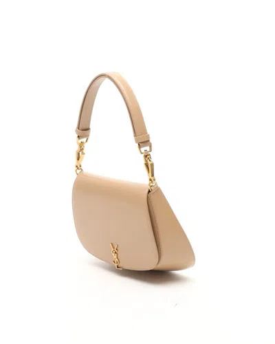 Saint Laurent Mini Voltaire Top Handle Bag In Brown