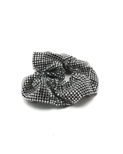 Prada Rhinestone Scrunchie In Black