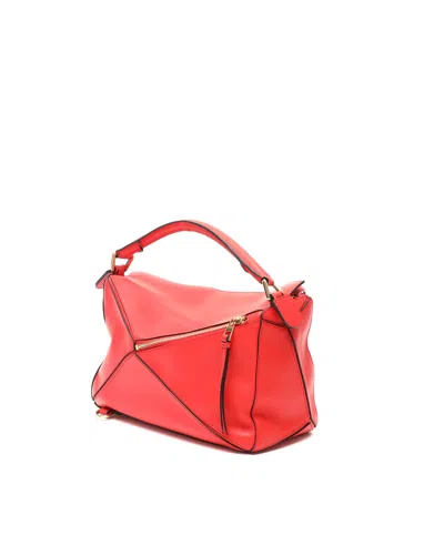 Loewe Medium Puzzle Bag In Red