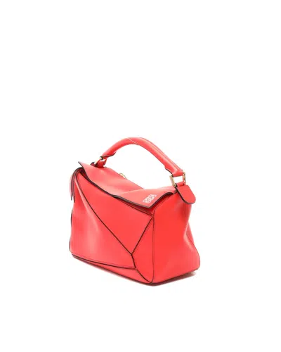 Loewe Medium Puzzle Bag In Red