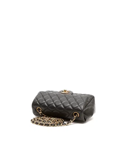 Chanel Classic Mini Rectangular Single Flap Bag In Black