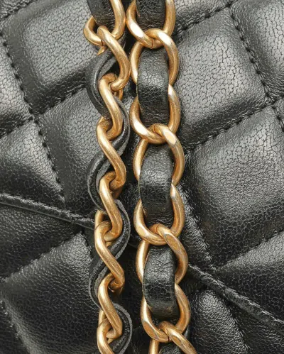 Chanel Classic Mini Rectangular Single Flap Bag In Black