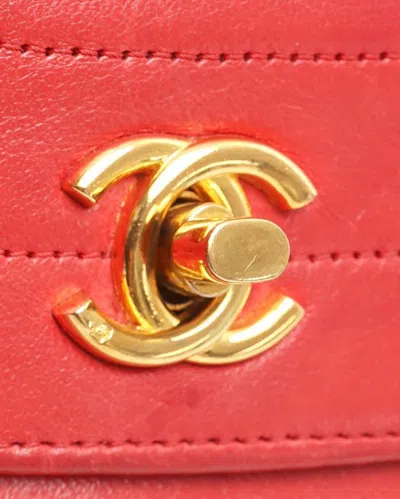 Chanel Half Moon Bag In Red
